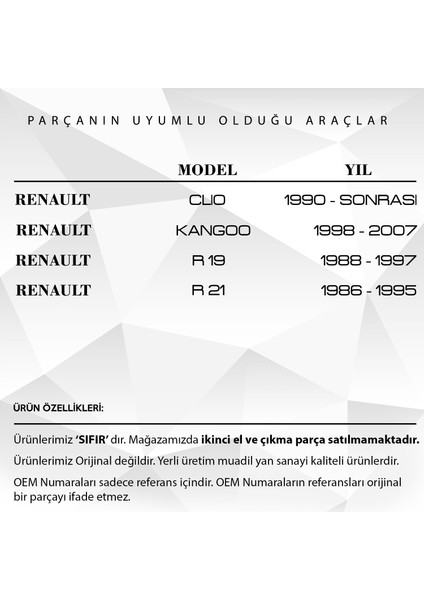 Renault R19, R21, Kangoo, Clio Için Benzin Geri Dönüş Valfi