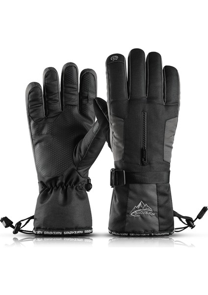 Siyah Rüzgar ve Su Geçirmez Kayak Eldivenleri (Yurt Dışından)