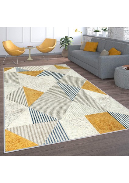 Dijital Baskı Yıkanabilir Kaymaz Taban Salon Halısı RVG1562-SD340