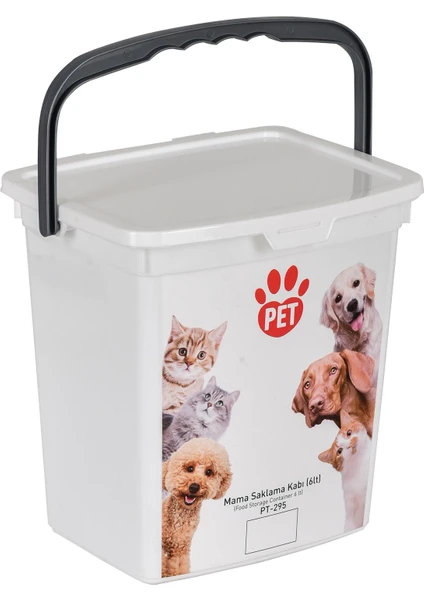 Pet Plastart Kulplu Mama Saklama Kutusu | 6 Lt.