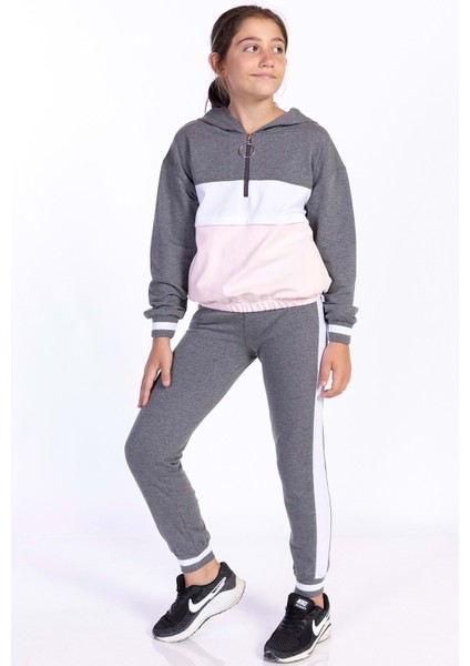 Toontoy Kız Çocuk Garnili Eşofman Takımı