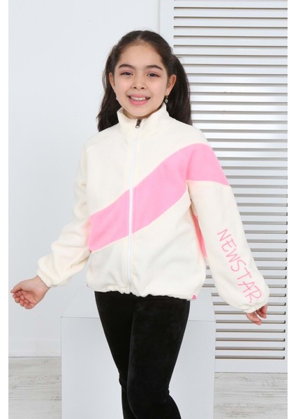 Toontoy Kız Çocuk Blok Renkli Polar Hırka modelleri