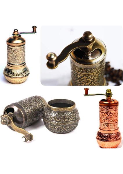 Büyük Kolay Kullanım Türk Bakır Biber Kahve Baharat Tuz Öğütücü (Yurt Dışından) fiyatları