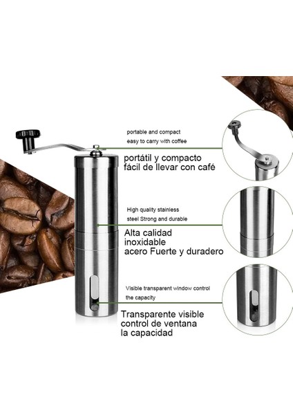 Manuel Kahve Öğütücü Ayarlanabilir Burr Kahve (Yurt Dışından) indirimleri