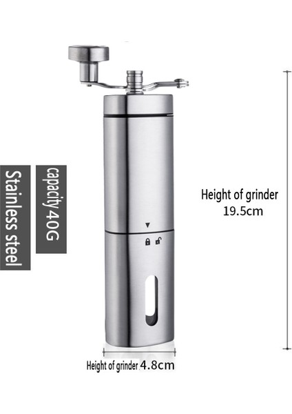 Manuel Kahve Öğütücü Ayarlanabilir Burr Kahve (Yurt Dışından) fiyatları