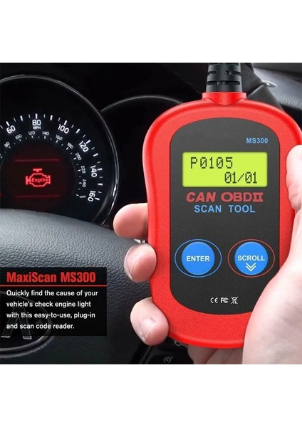 MS300-OBD2 Araba Teşhis Tarama Aracı (Yurt Dışından)