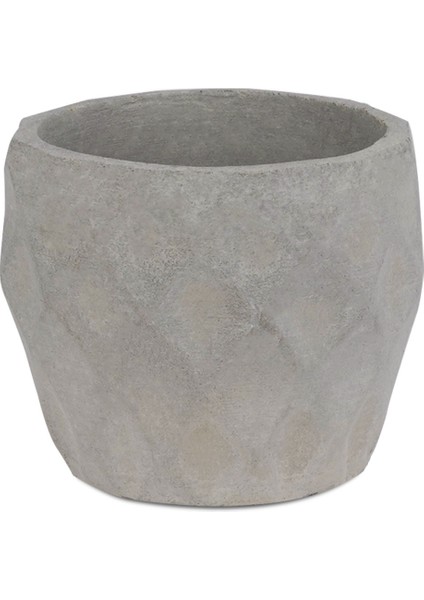 Sumru Serisi Gri Saksı 3 Adet