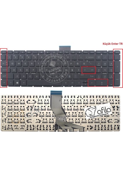 Hp Pavilion 15-AU115NT, 15-AU116NT, 15-AU117NT Klavye (Siyah Tr)