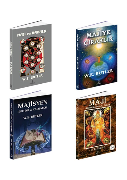 W. E. Butler - Maji Seti: 4 Kitap: Maji, Anlamı Amacıı Gücü - Majisyen Eğitimi ve Çalışması - Majiye Çıraklık - Maji ve Kabala   -W. E. Butler