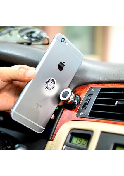 Reeder Tutucu Manyetik Araç Telefon Tutucu Aparat - Gümüş
