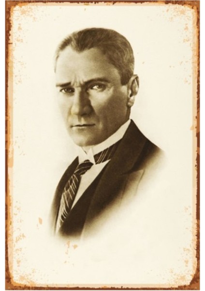 Atatürk Retro Vintage Ahşap Poster
