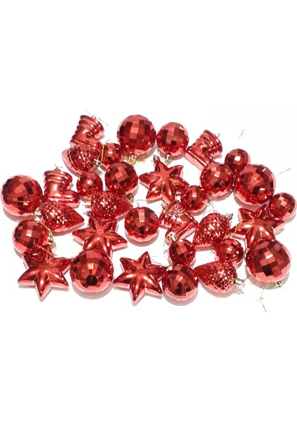 Funworld Yılbaşı Yeni Yıl Süsü Çam Ağacı Süs Karışık 32'li