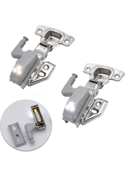 10 Adet LED Sensör Menteşe Işık Dolap Altında Dolap Dolap Mutfak Dolabı Için Dolap Iç Menteşe Lamba - White Light (Yurt Dışından)