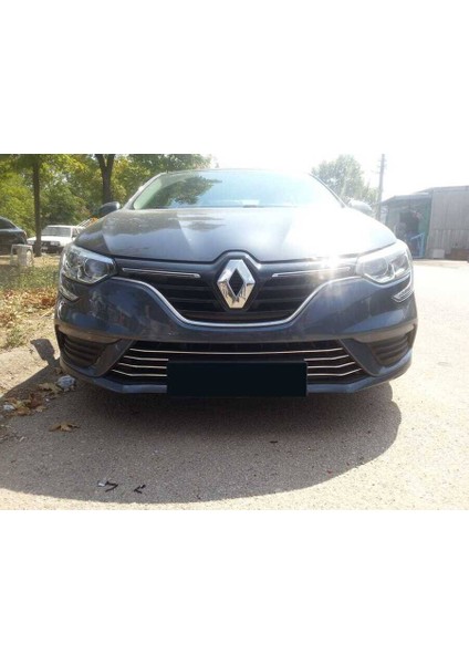 OMSA Renault Megane 4 HB Krom Ön Tampon Alt Çıta 7 Parça 2016-2020 Arası