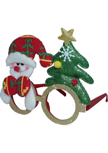 Peluş Noel Ağaçlı Kardan Adam Şekilli Yılbaşı Gözlüğü Noel Gözlük fiyatları