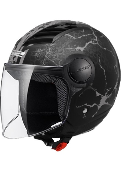 Aırflow Snake Mat Siyah-Tıtanıum Yarım Kask