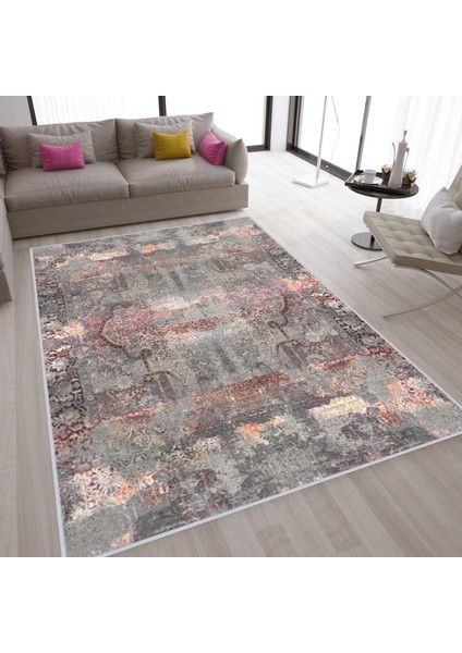 Dijital Baskı Yıkanabilir Kaymaz Taban Salon Halısı RVG1580-HT953