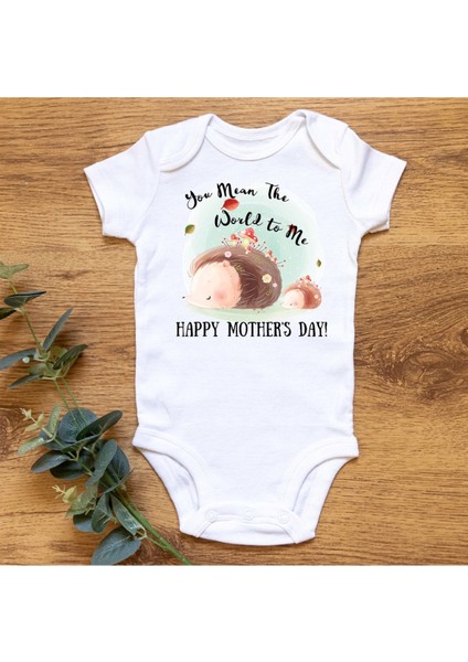 Kirpi Anne Bebek Organik Baskılı Çıtçıtlı Body