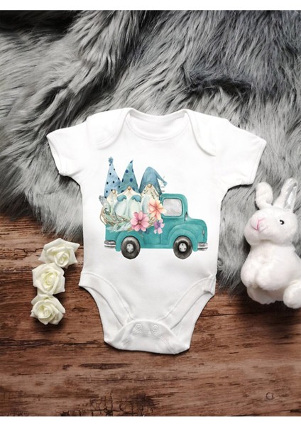 Özel Araba Baskılı Bebek Body & Zıbın