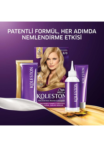 Koleston Kit Saç Boyası 8/0 Açık Kumral