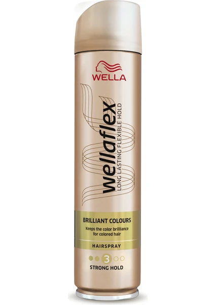 Wella Wellaflex Brillant Colors Strong Hold Hairspray - 250 Ml