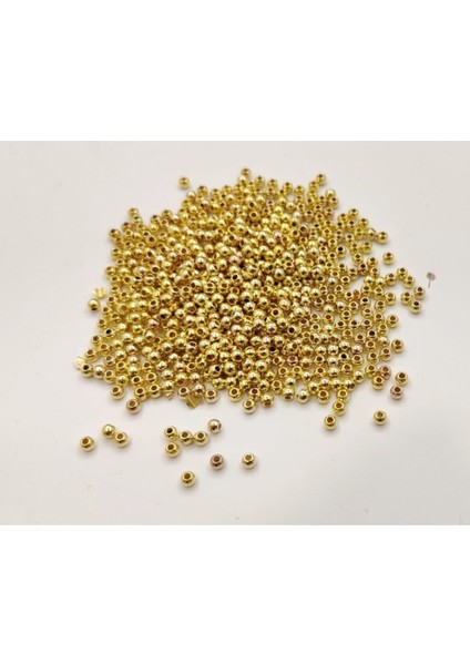 100 Adet Gold Yuvarlak Takı Yapım Ara Aparatı 3 mm