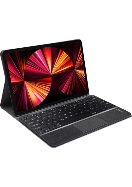 iPad Pro 11 2021 Bluetooth Touchpad Klavye + Standlı Kılıf - Bkk5