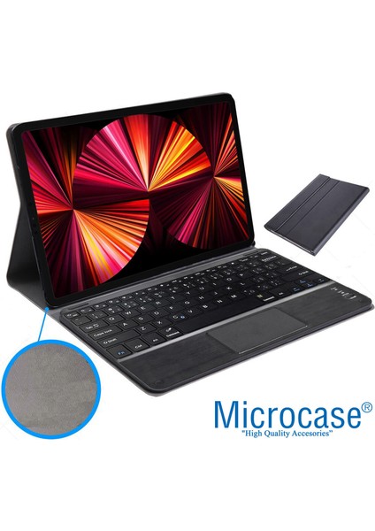 iPad Pro 11 2021 Bluetooth Touchpad Klavye + Standlı Kılıf - Bkk5