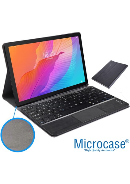 Huawei Matepad T10S 10.1 Inch Bluetooth Touchpad Klavye + Standlı Kılıf - Bkk5
