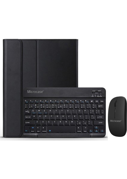 Lenovo M10 Fhd Plus 10.3" TB-X606 X606F Bluetooth Klavye ve Mouse + Standlı Kılıf - Bkk6