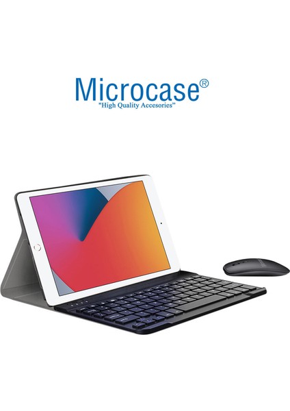 iPad 8.nesil 10.2 Inch 2020 Bluetooth Klavye ve Mouse + Standlı Kılıf - Bkk6