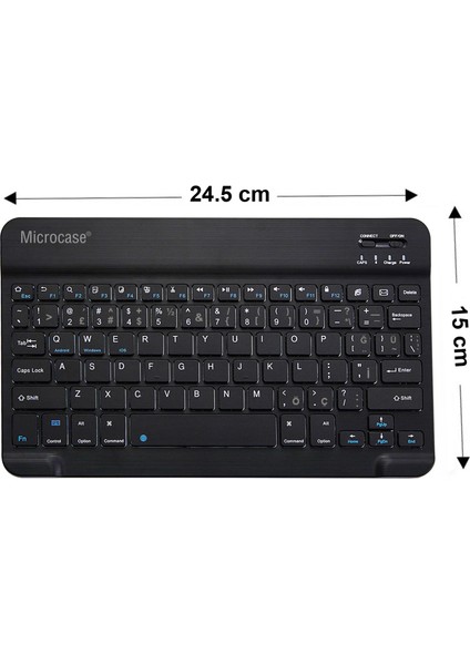 iPad 8.nesil 10.2 Inch 2020 Bluetooth Klavye ve Mouse + Standlı Kılıf - Bkk6