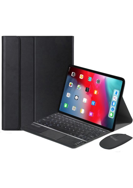 iPad Pro 11 2018 Bluetooth Touchpad Klavye + Bluetooth Mouse + Standlı Kılıf - Bkk7