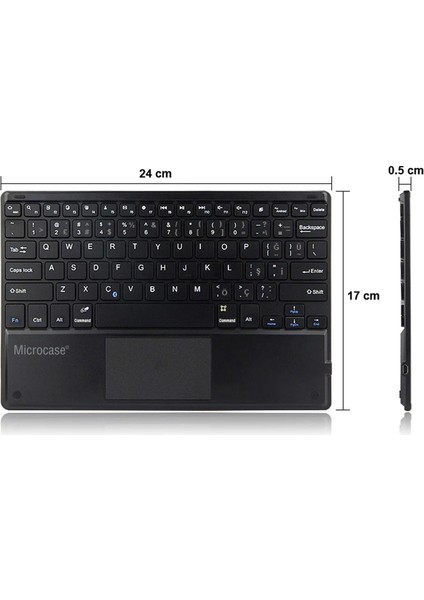 iPad Pro 11 2021 Bluetooth Touchpad Klavye + Bluetooth Mouse + Standlı Kılıf - Bkk7