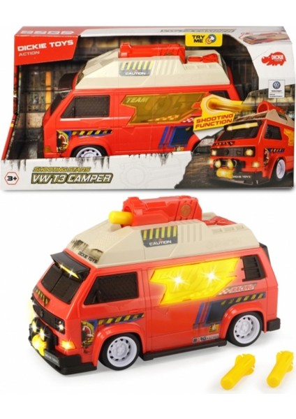 Esra Store Simba 756004 Dickie Sesli ve Işıklı T3 Camper Shooting Stars Araba