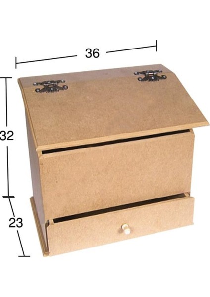 Kapaklı Ekmeklik Ahşap Mdf Obje E326