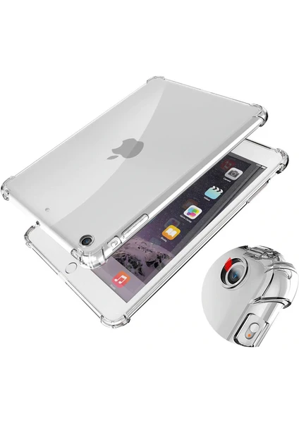 Case 4u Apple iPad 10.2 2021 (9.nesil) Kılıf Darbe Emici Nitro Anti Shock Tablet Kılıfı + Nano Cam Ekran Koruyucu Şeffaf