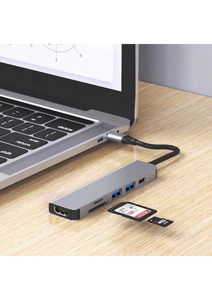 HC13C Type-C=>usb3.0 Adaptör.hdmı+Kart Oku