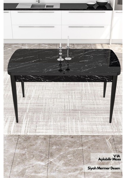 Concept Canisa Via Serisi 80 x 132 cm Açılabilir Mutfak Masası , Yemek Masası