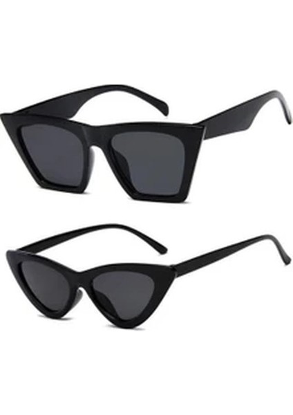 2’li <b>Cat Eye Dörtgen Güneş Gözlüğü (Siyah)</b><b> <b> Cat Eye Oval Güneş Gözlüğü (Siyah)</b><b>