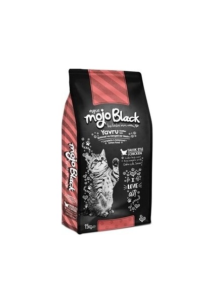 My Cat Mycat Mojo Black Tavuk Etli Yavru Kedi Maması 15 kg