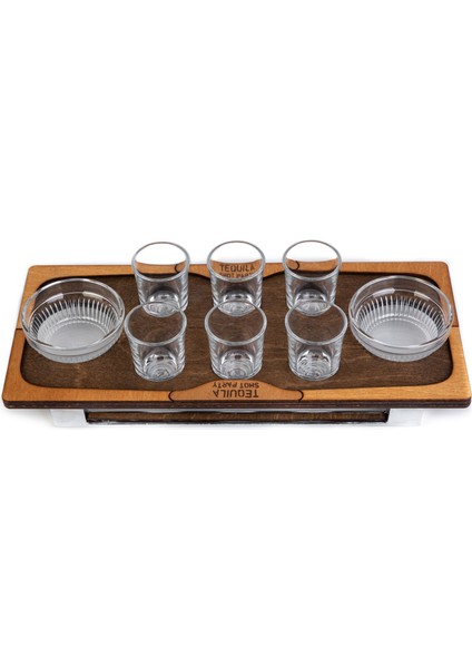 Ahşap Tekila Shot Seti Sunum Tepsisi modelleri