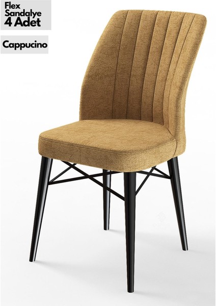 Concept Canisa Flex Serisi Gürgen Ayaklı Sandalye , 4 Adet , Ayaklar Siyah