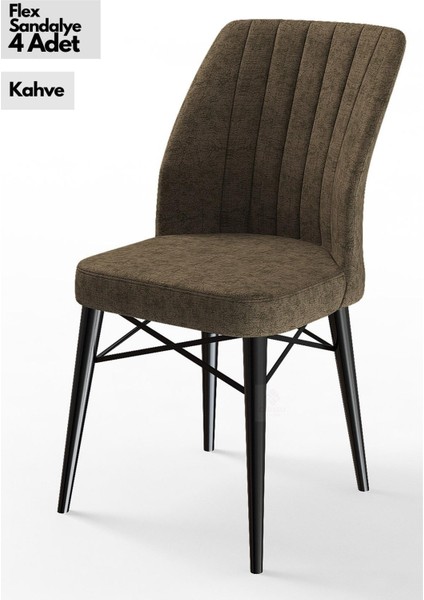 Concept Canisa Flex Serisi Gürgen Ayaklı Sandalye , 4 Adet , Ayaklar Siyah