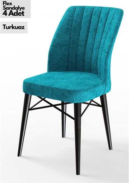 Concept Canisa Flex Serisi Gürgen Ayaklı Sandalye , 4 Adet , Ayaklar Siyah