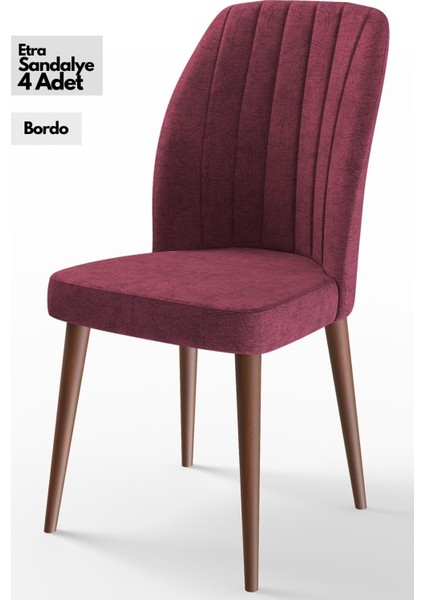 Concept Canisa Etra Serisi Gürgen Ayaklı Sandalye , 4 Adet , Ayaklar Ceviz