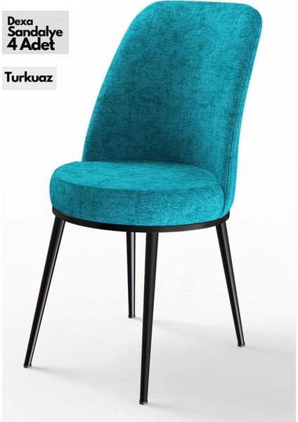 Concept Canisa Dexa Serisi Yemek ve Mutfak Sandalyesi , 4 Adet , Ayaklar Siyah