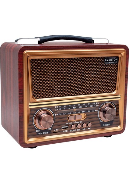 RT-821 Usb/tf/fm/bluetooth Destekli Nostaljik Radyo