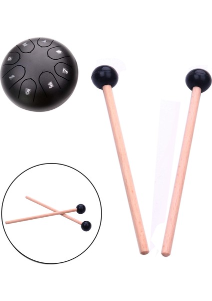 F Fityle 1 Çift Ahşap Drumstick Vurmalı Kauçuk Marimba Mallet Aksesuarları 145MM (Yurt Dışından)