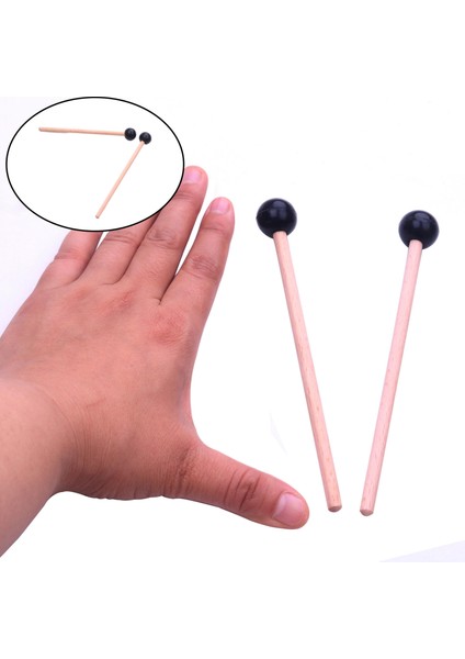 F Fityle 1 Çift Ahşap Drumstick Vurmalı Kauçuk Marimba Mallet Aksesuarları 145MM (Yurt Dışından)